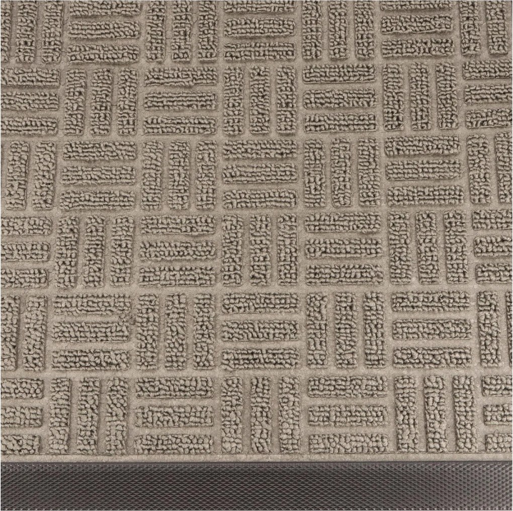 Wycieraczka 45x75 cm oliwkowa materiałowa z gumowym spodem i krawędziami