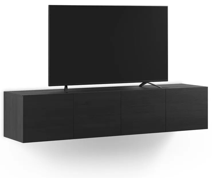 Czarna szafka pod TV 180x38x35 cm Daroca – Marckeric