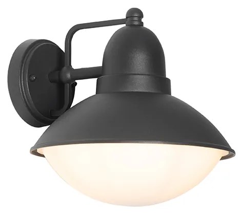 Nowoczesna lampa ścienna zewnętrzna czarna IP44 - Marcel