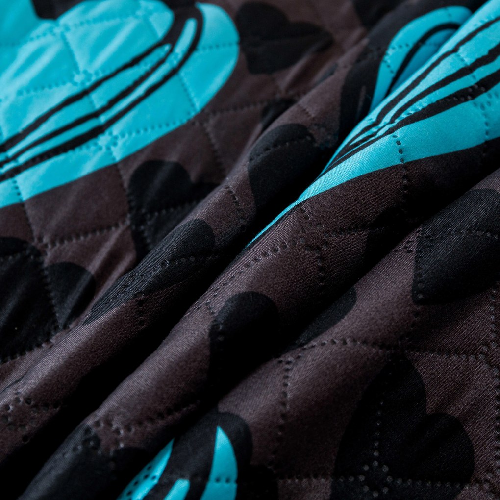 Narzuta na łóżko KASUGA, turkusowy Rozmiar: 170 x 210 cm