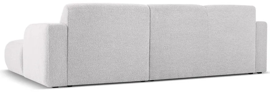 Jasnoszary narożnik z materiału bouclé (prawostronny) Molino – Micadoni Home