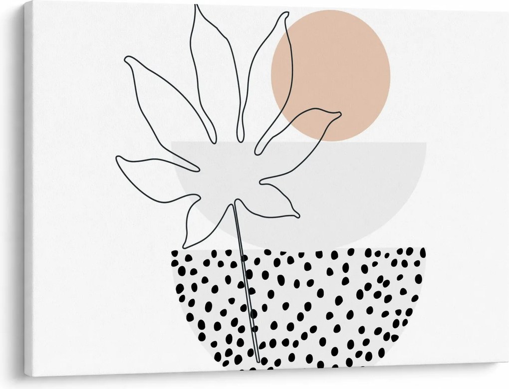 Obraz - Line art flowers N⁰3 (70x50 cm)