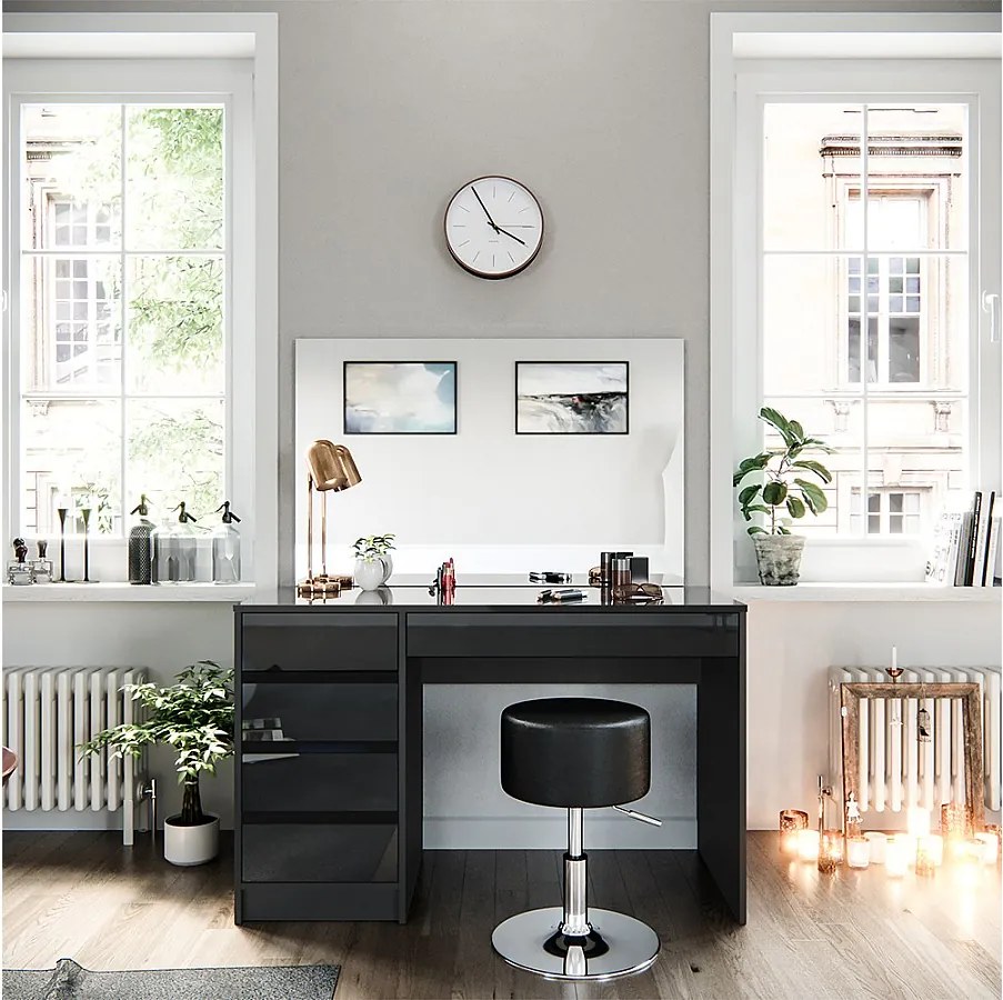 Stół o jamierze antracyt 120x55x75 sherry