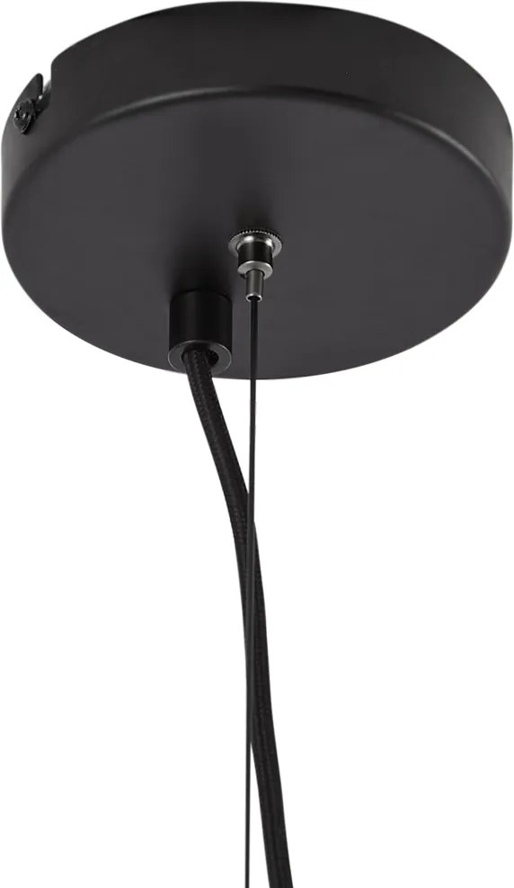 Nowoczesny żyrandol czarny z przydymionym szkłem 9-punktowy - Laura