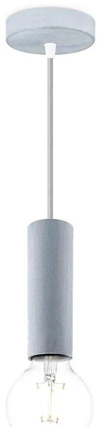 Lampa wisząca SAGA 1xE27/40W/230V szara na przewodzie