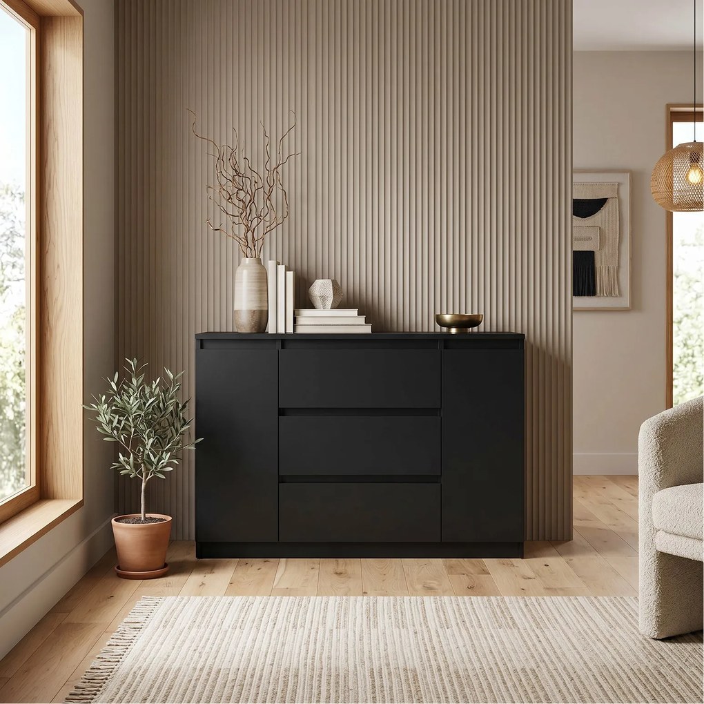 Komoda NUDO 120 cm do Salonu Sypialni Czarny