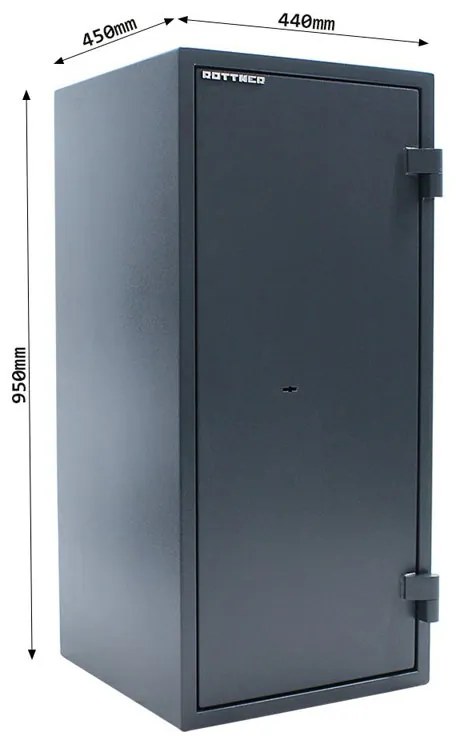 Sejf meblowy ognioodporny FIRE HERO 100, 950 x 440 x 450 mm, mechaniczny - na klucz