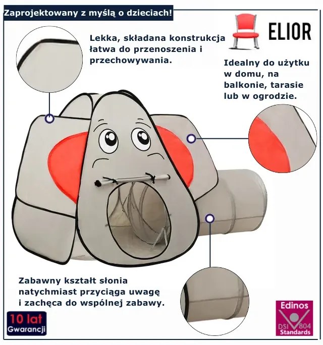 Namiot do zabawy w kształcie słonia H2-W75
