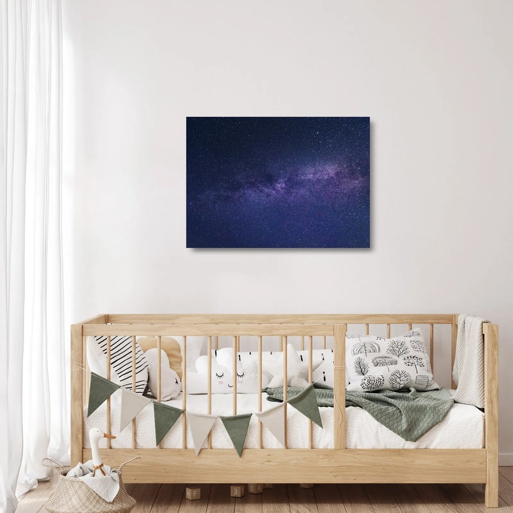 Obraz na szkle - nocne niebo (70x50 cm)