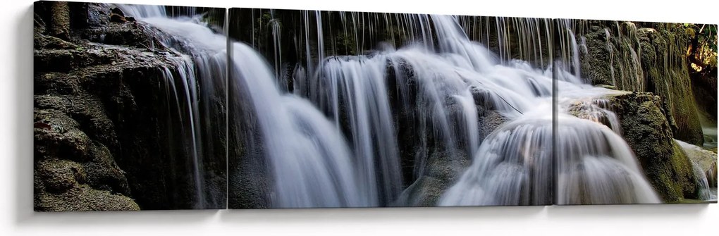 Obraz wodospadów w dżungli (170x50 cm)