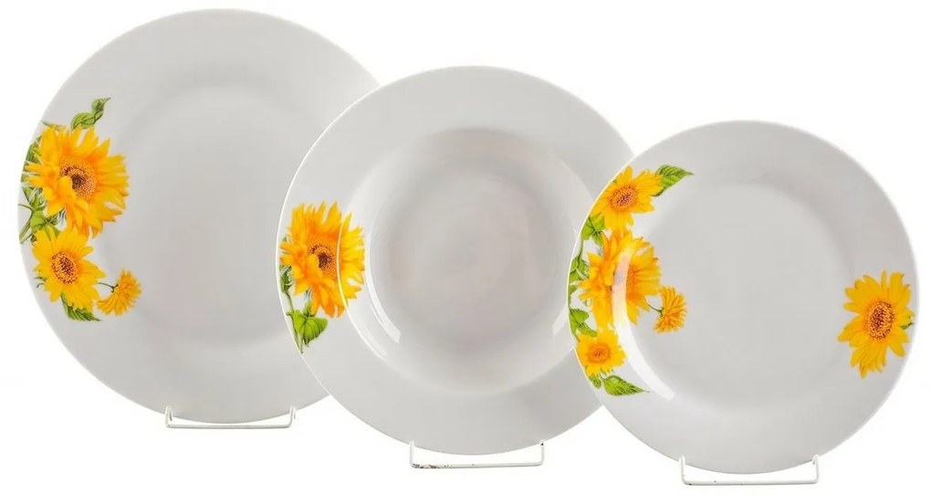 Banquet Sunny 18-częściowy zestaw talerzy