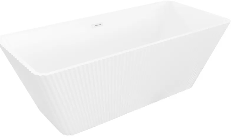 Mexen Tava wanna wolnostojąca ryflowana 170 x 75 cm, biała, przelew biały - 52851707500-20