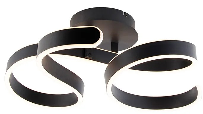 Lampa sufitowa antracytowa z 3-stopniowym ściemnianiem LED - FrankDesignerski Oswietlenie wewnetrzne