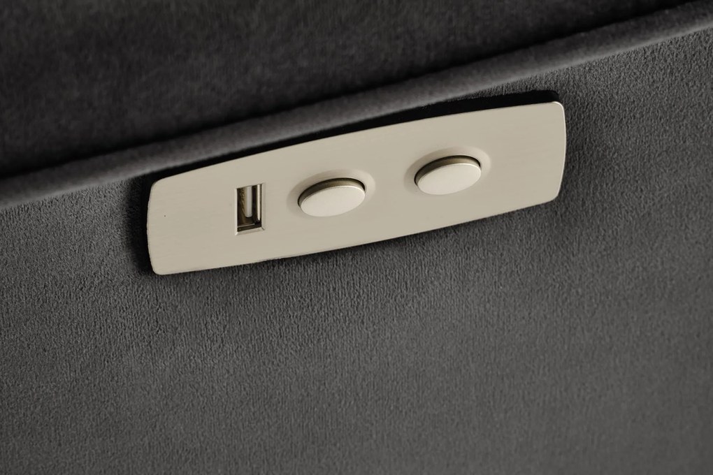 Fotel wypoczynkowy elektryczny pionizacja masaż rozkładany czarny SEMIR 2