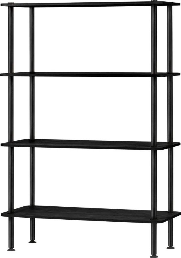 Czarny regał w dekorze dębu 80x127x35 cm Teidi – noo.ma