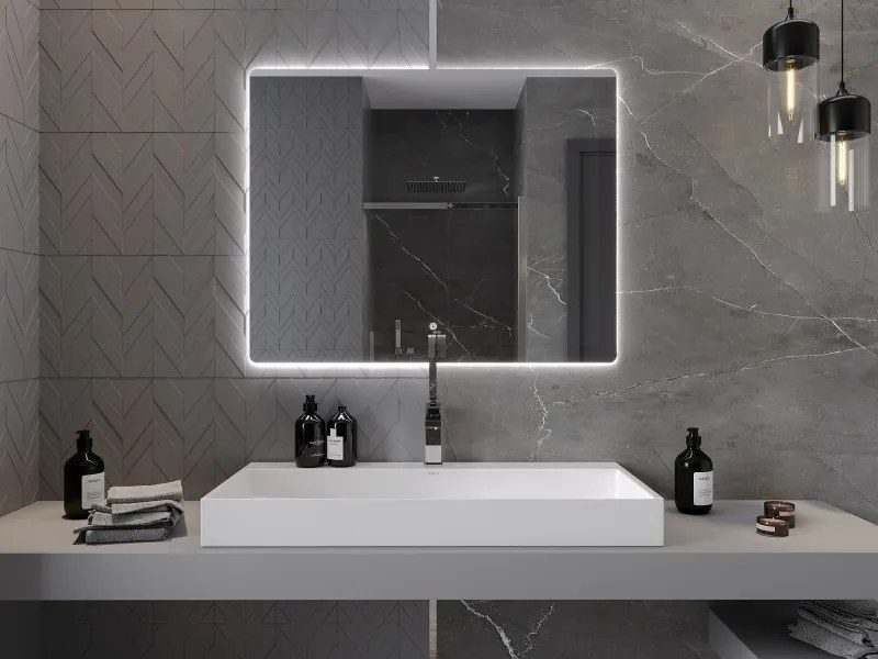 Mexen Sun lustro łazienkowe podświetlane 100 x 80 cm, LED 6000K, antypara - 9807-100-080-611-00