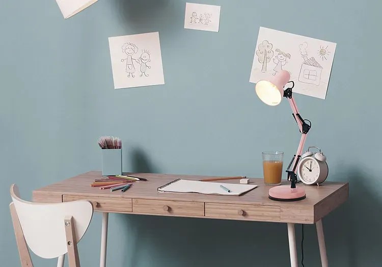 Różowa pastelowa dziecięca lampka do nauki - S273 P1-N64