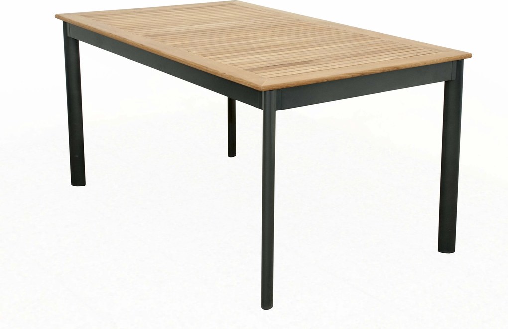 Doppler CONCEPT TEAK FSC® 4+1 - ogrodowy zestaw wypoczynkowy (aluminium/drewno tekowe)