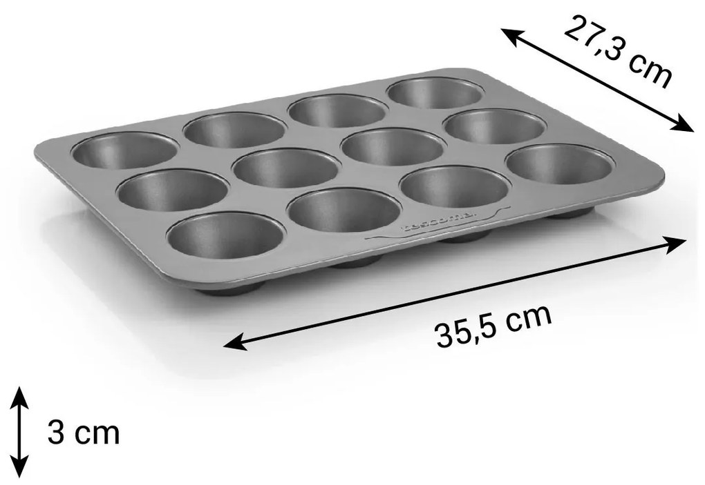 Tescoma Forma do 12 muffinek COMPACT 36 x 27 cm