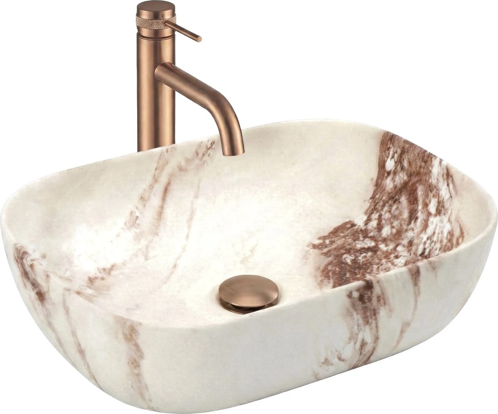 Umywalka nablatowa Rea Belinda Marrone Matt
