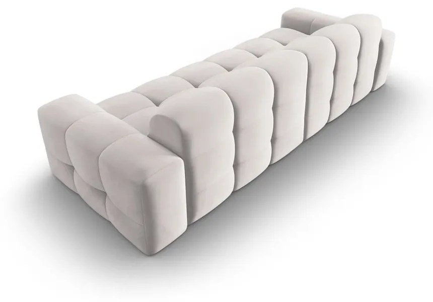 Jasnoszara aksamitna sofa 255 cm Kendal – Micadoni Home