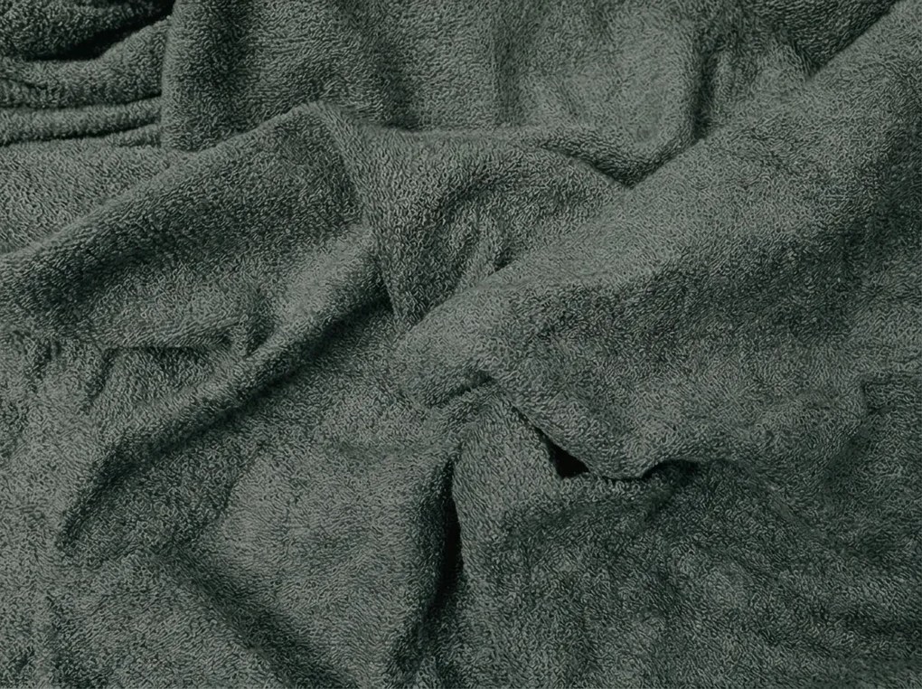 PrzytulneMieszkanie.pl Frotte prześcieradło EXCLUSIVE zielonoszare 200x220 cm