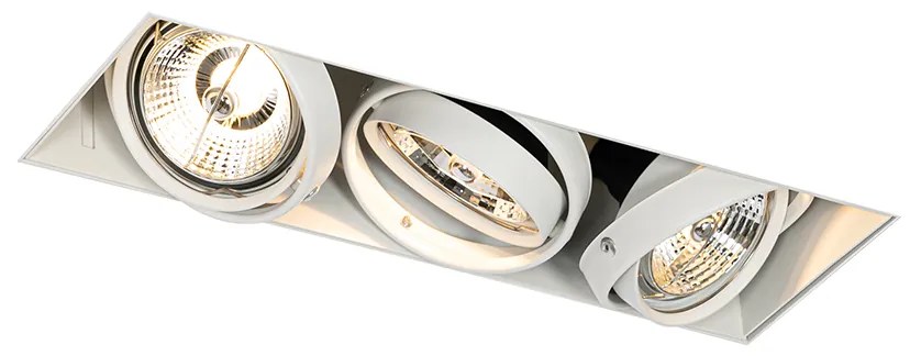 Wpuszczany reflektor biały GU10 AR70 bez krawędzi 3-punktowy - Oneon