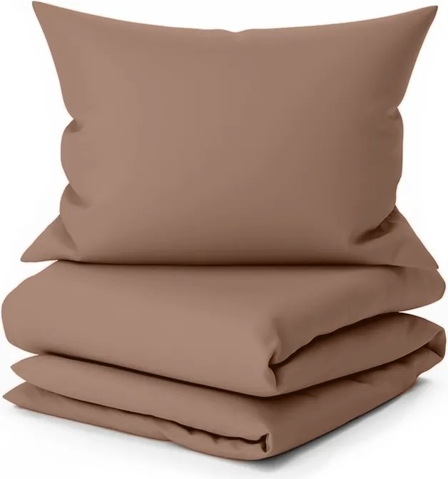 PrzytulneMieszkanie.pl PrzytulneMieszkanie.pl Bawełniana pościel LUX brązowa kieszeń hotelowa Rozmiar pościeli: 70 x 90 cm | 140 x 200 cm