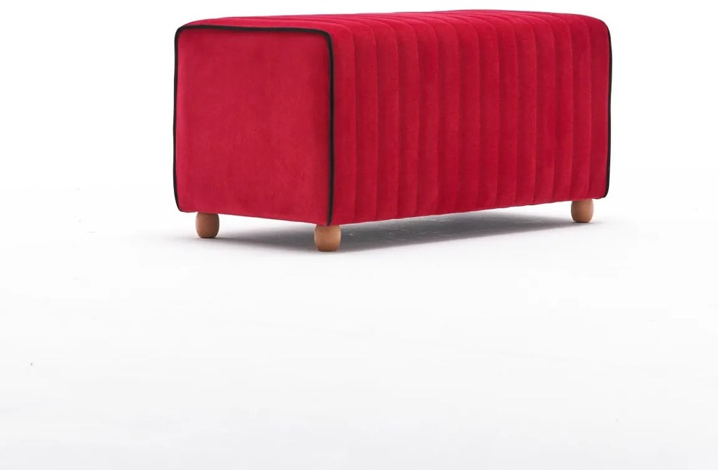 Stołek Mabel Pouf Czerwony