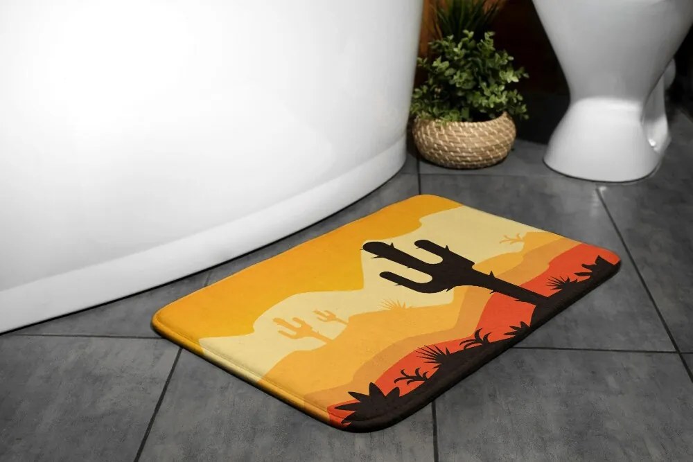 Dywanik antypoślizgowy do łazienki Dywanik antypoślizgowy do łazienki Kaktus Pustynia