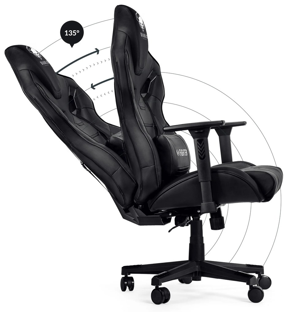Fotel gamingowy Diablo X-Fighter Normal Size, czarny