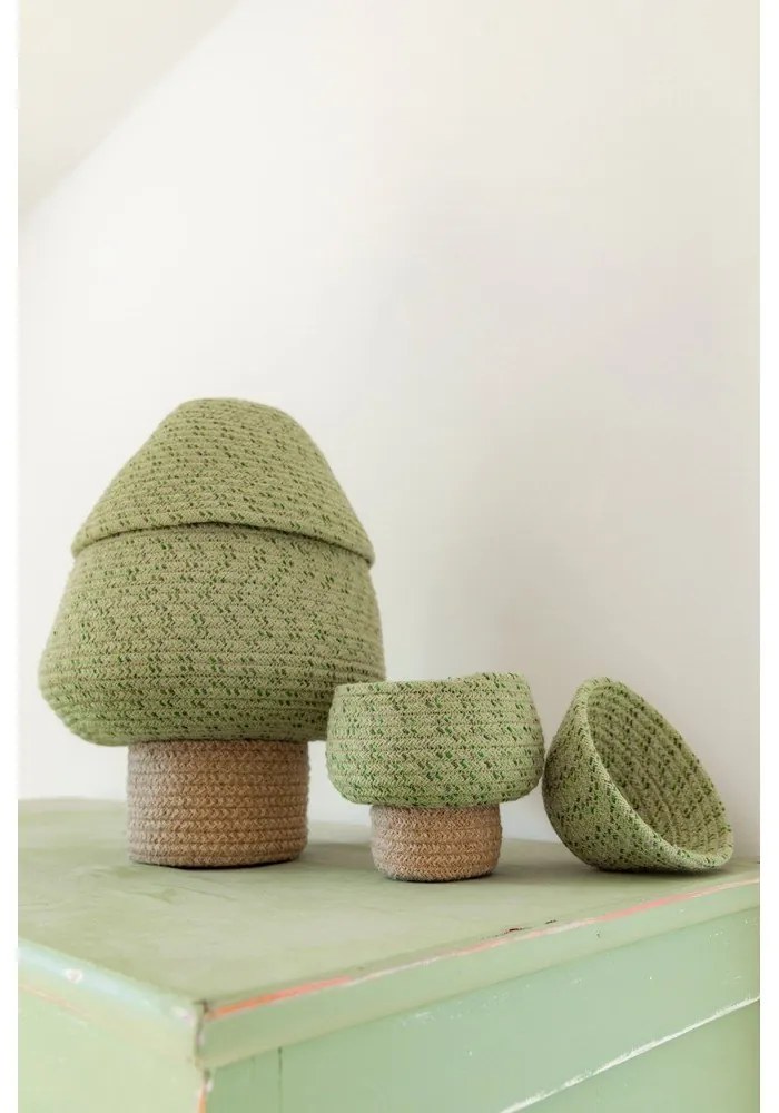 Zielony tekstylny dziecięcy kosz na zabawki ø 25x36 cm Big Tree – Lorena Canals