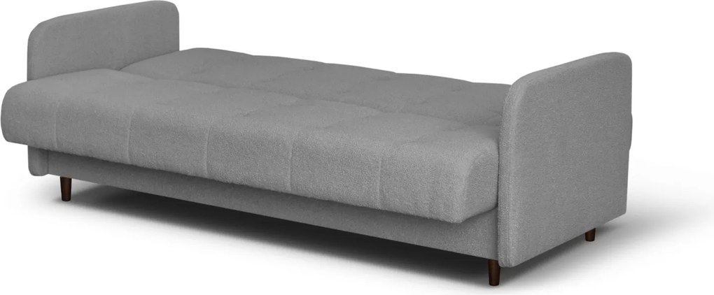 Sofa z Funkcją Spania TIVOLI Rozkładana Dwuosobowa Szara Boucle Nowoczesna