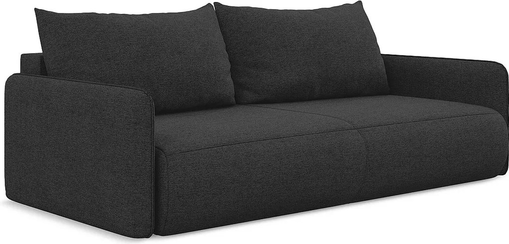 Kanapa 3-osobowa z funkcją spania - z tkaniny szenilowej - antracyt - NANEA