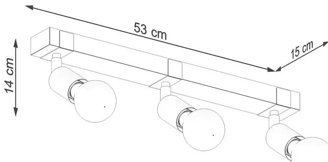 Czarny potrójny drewniany plafon - 4X A390 F1-G26