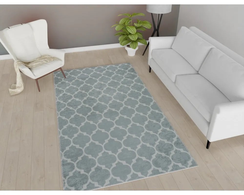 Jasnoszaro-kremowy dywan odpowiedni do prania 150x80 cm – Vitaus