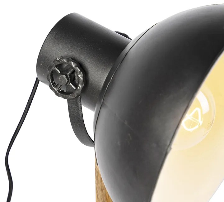 Industrialna lampa podłogowa ciemnoszara z mango - MangoesPrzemysłowy Oswietlenie wewnetrzne