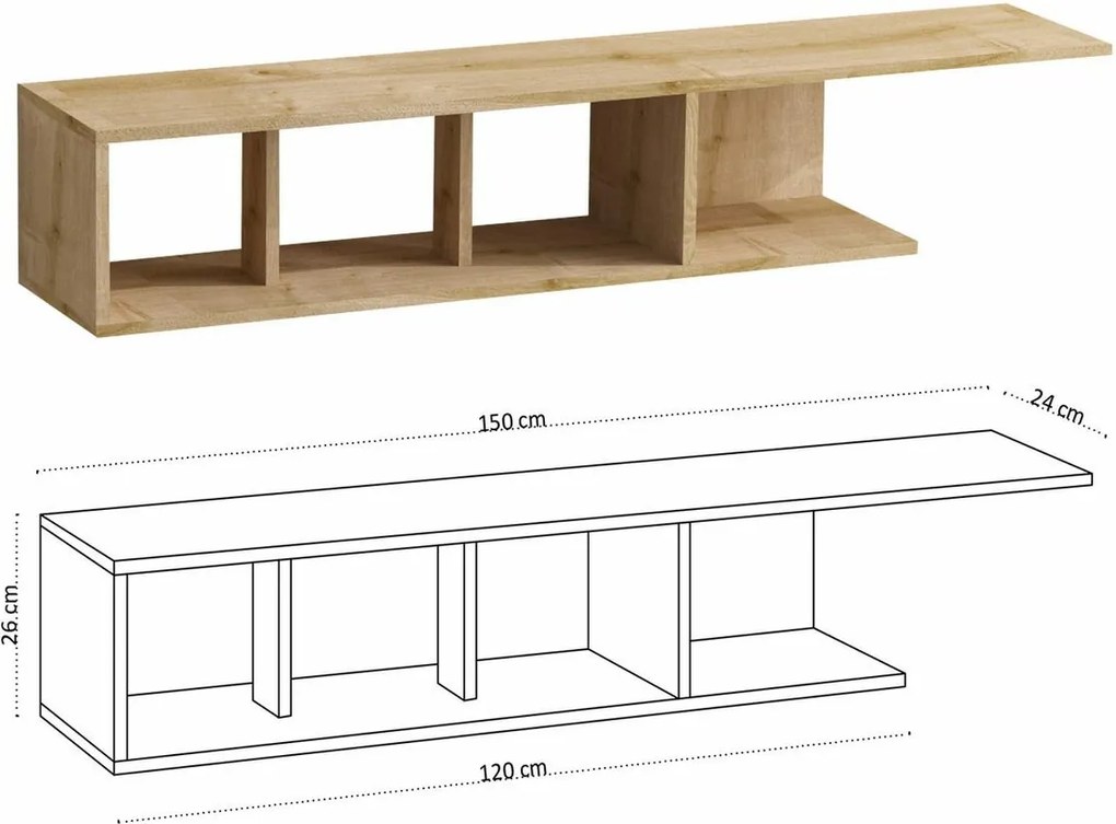 Stolik pod telewizor Pan Sapphire Oak