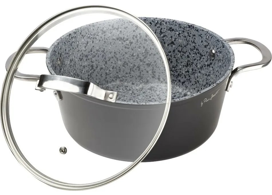 Lamart LT1254 rondel z pokrywką Granit, średnica24 cm