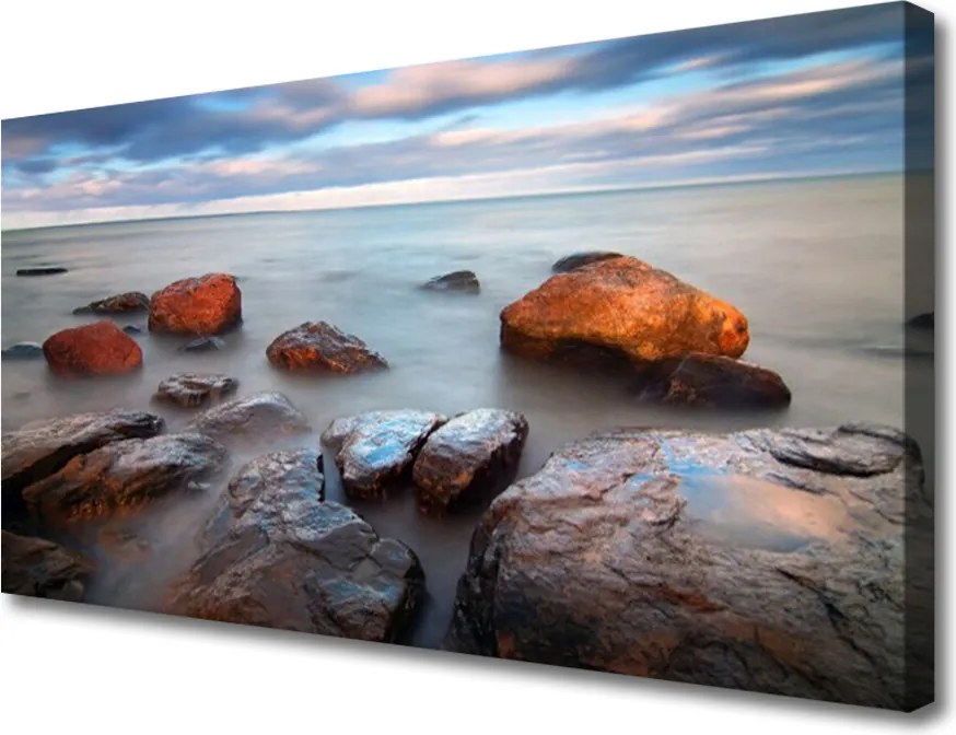 Obraz canvas Nadmorskie Głazy w Słońcu