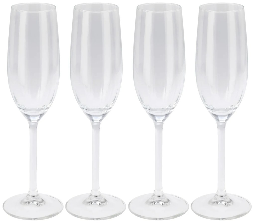 Zestaw kieliszków do szampana, 210 ml, 4 szt.
