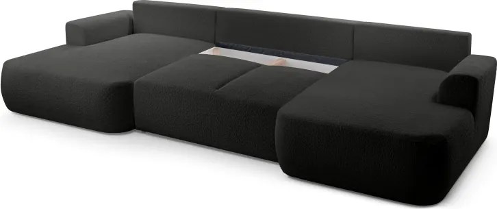 Narożnik VELO XL wolnostojący układ U z funkcją spania w tkaninie Coral 60 DomoHome