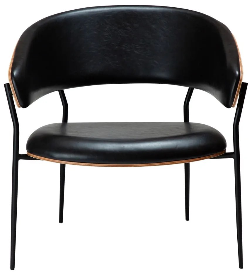Czarny fotel z imitacji skóry Crib – DAN-FORM Denmark