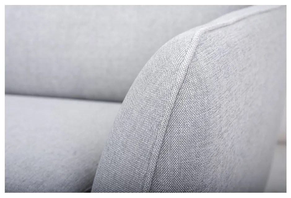 Jasnoszary narożnik Scandic Paris, lewostronny