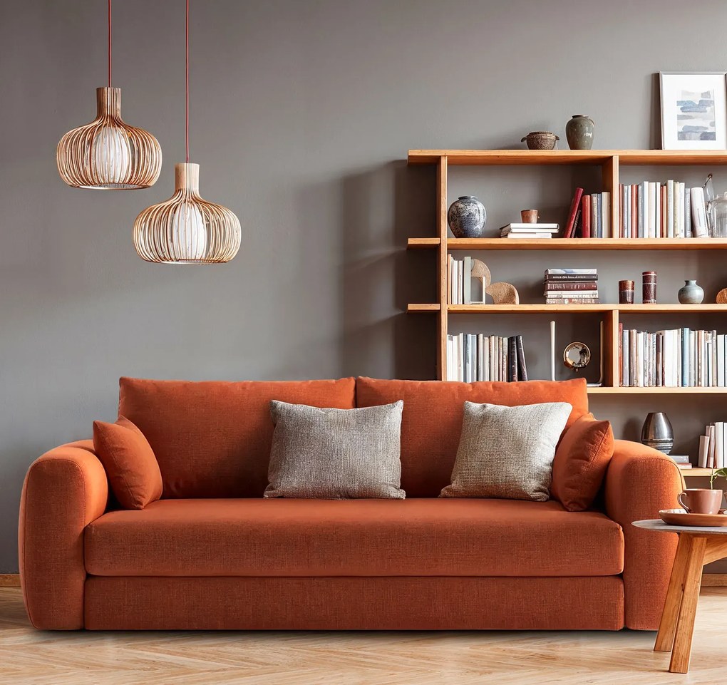 Minimalistyczna sofa rozkładana wolnostojąca - 32 kolory K2-P33