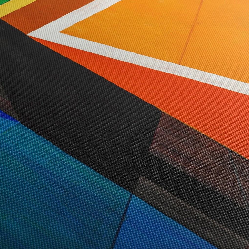 Obraz - Geometria (z zegarem) (90x30 cm)