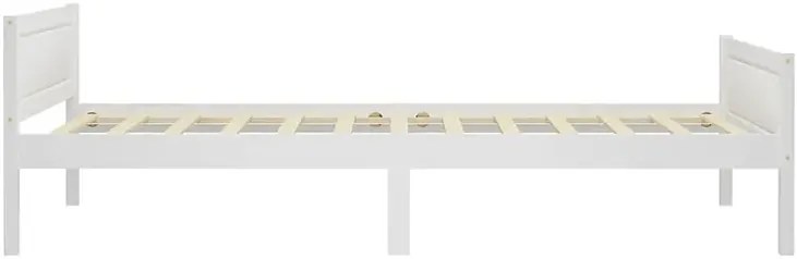 Białe drewniane łóżko jednoosobowe 100x200 A3-A22