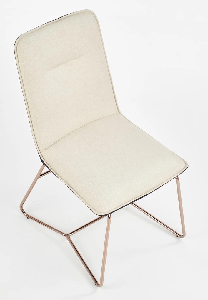 Krzesło z podstawą w kolorze różowego złota K390