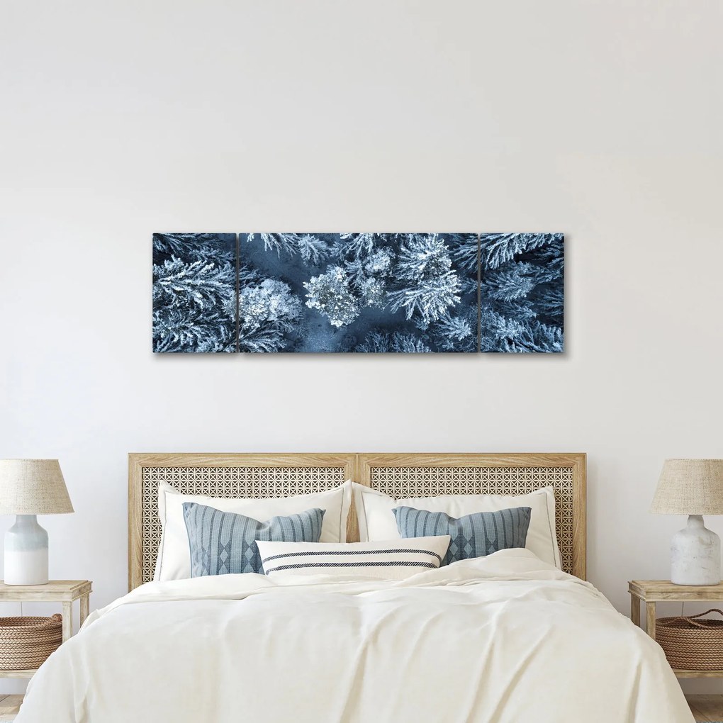 Obraz - Śnieżny las (170x50 cm)