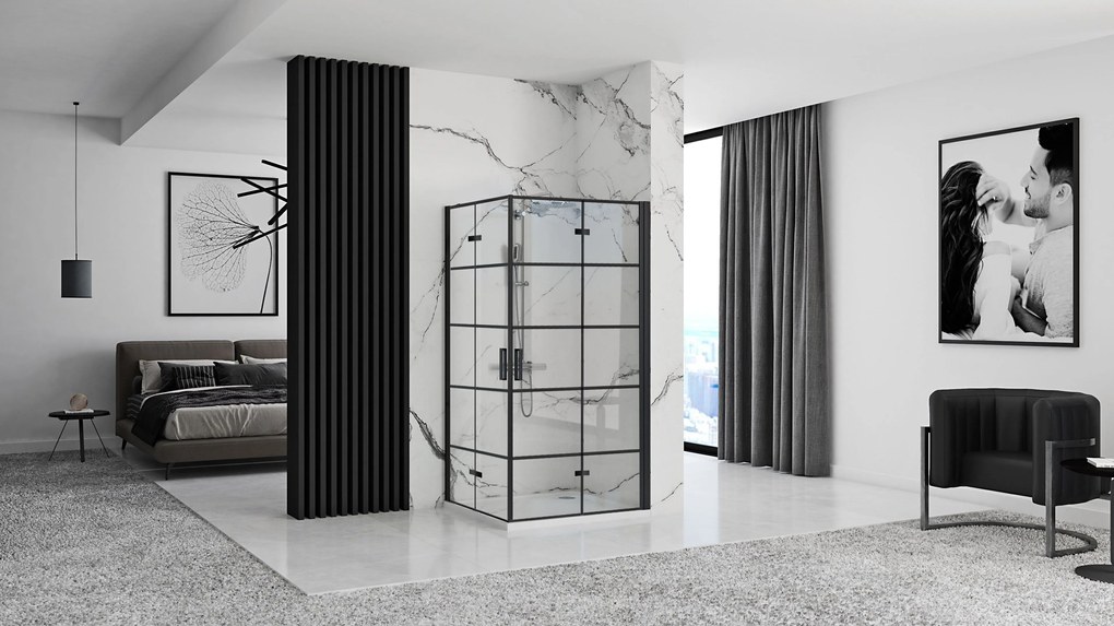 Kabina prysznicowa Rea Molier Black Double 80x110